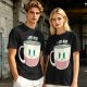 Olive Graphic Tee With Angry Coffee Cup I Need More Print