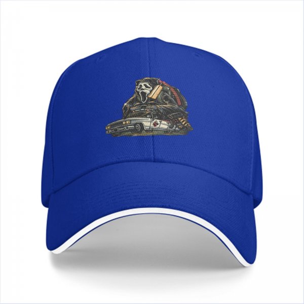 Black Baseball Cap With Ghostface Driving Car Horror Art Print