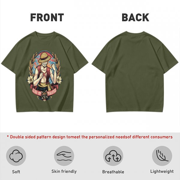 One Piece Luffy King of Pirates Graphic Print T-Shirt