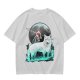 Olive T-Shirt With Wolf Warrior And Moon Forest Art Print