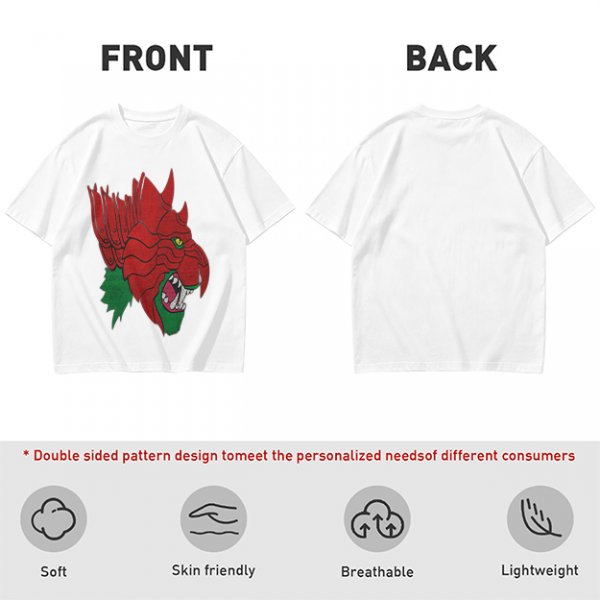 Olive T-Shirt With Fierce Armored Beast Head Graphic