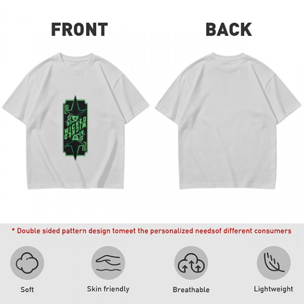Olive Green T-Shirt With Wicked Witch Graphic Print