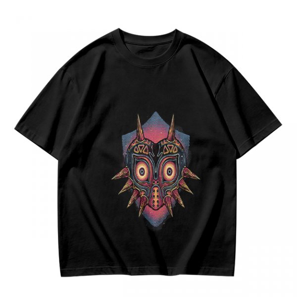 Olive Green T-Shirt With Majora's Mask Graphic Print