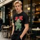 Olive T-Shirt With Cute Dinosaur Holding Its Own Butt Japanese Print
