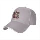 Black baseball cap with cute lamb holding sword 'Cute As Hell' graphic