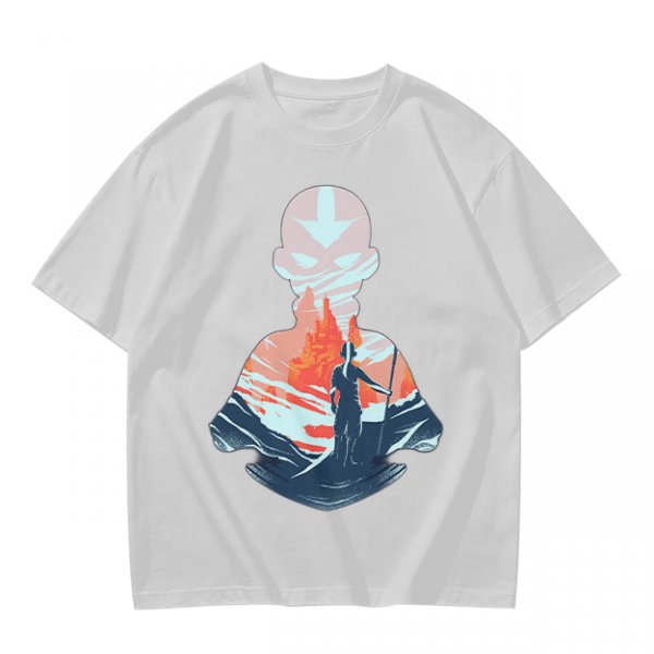 Avatar Aang Silhouette Graphic Tee for Anime Fans