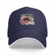Black baseball cap with tomato power-up snack graphic