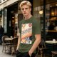Olive t-shirt with retro guide to adulthood VHS-style print
