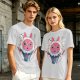 Olive T-Shirt with Princess Mononoke Mask and Kodama Print