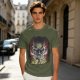Olive T-shirt with Attack on Titan Colossal Titan Graphic Print