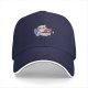 Black Baseball Cap With Cute Working Cat Graphic Print