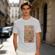 Olive T-shirt with Vintage Yokai Ramen Bowl Graphic Print