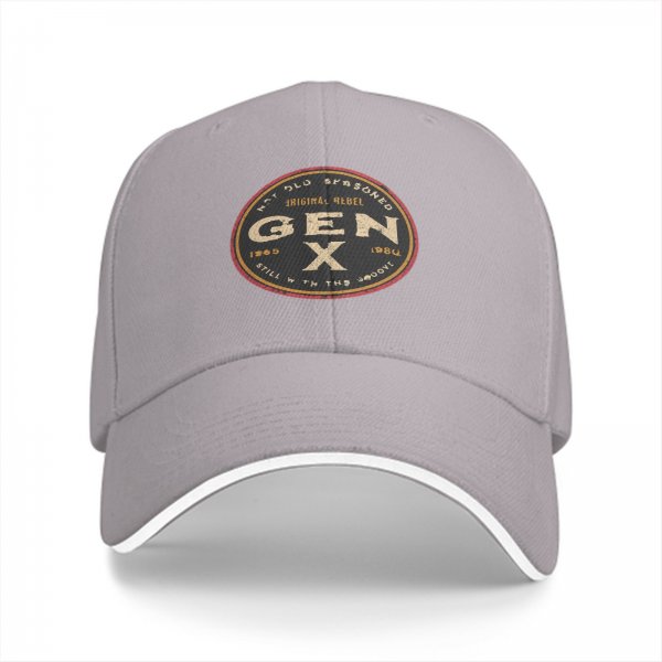 Black Baseball Cap With Gen X Original Rebel Vintage Badge