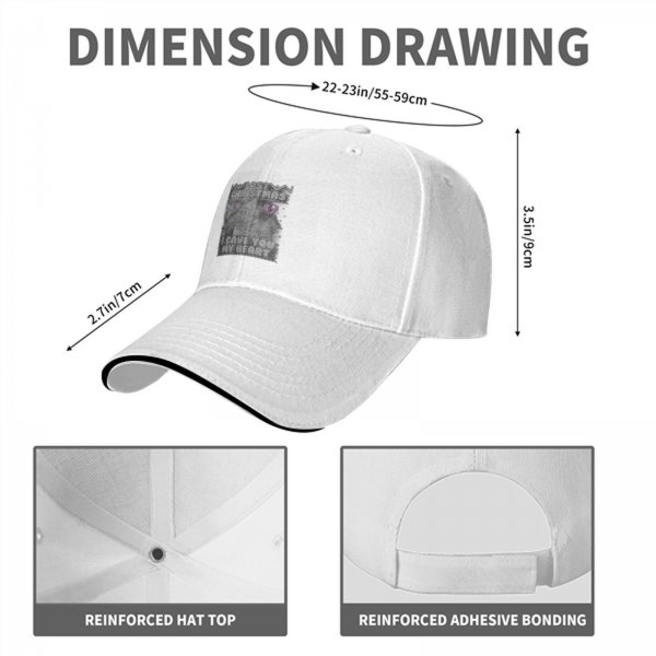 Black baseball cap with Last Christmas I Gave You My Heart graphic