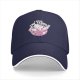 Black baseball cap with muscular Hello Kitty graphic and I Took The Stairs text