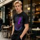 Olive Green T-Shirt With Neon Purple Avatar The Last Airbender Art Print