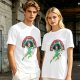 Olive Graphic T-Shirt With 'I Can't Adult Today' Rainbow Design