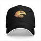 Black baseball cap with Halloween skull moon graphic design