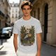 Skeleton with Coffee and Plants T-Shirt Graphic