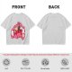 Olive green t-shirt with cute cats and love hearts graphic