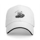 Black baseball cap with skeleton in coffin graphic