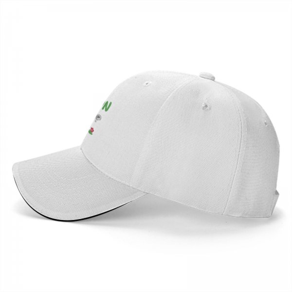 Black baseball cap with 'What a Melon' cute watermelon graphic
