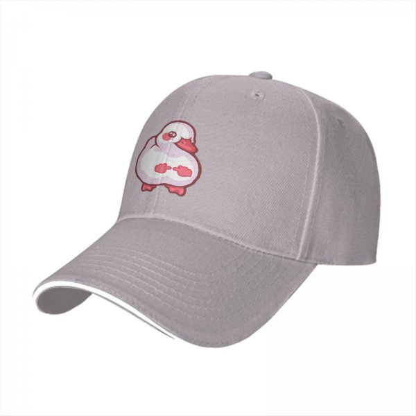 Black Baseball Cap With Cute Chubby Duck Graphic Design