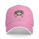 Black Baseball Cap With Colorful Sugar Skull And Food Artwork