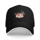 Black baseball cap with 'Keeps The A-Sad Away' graphic print