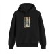 Black Hoodie with Japanese Ukiyo-e Style Blue Tiger Art Print