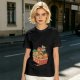 Olive T-shirt with Chibi Anime Characters in Takeout Box