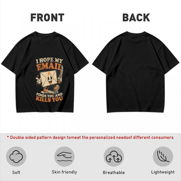 Olive Graphic T-Shirt With Sarcastic Email Cartoon Print