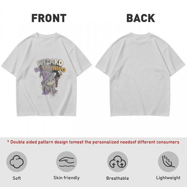 Wizard In Training Cat Graphic Olive T-Shirt