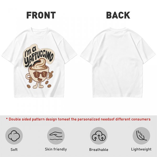 I'm a Yappuccino Coffee Cup Character Graphic T-Shirt
