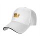 Black Baseball Cap With Cute Shocked Orange Cat Graphic
