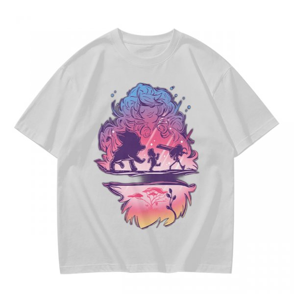 Olive T-Shirt With Fantasy Silhouette Group Art Print