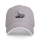 Black baseball cap with skeleton in coffin graphic