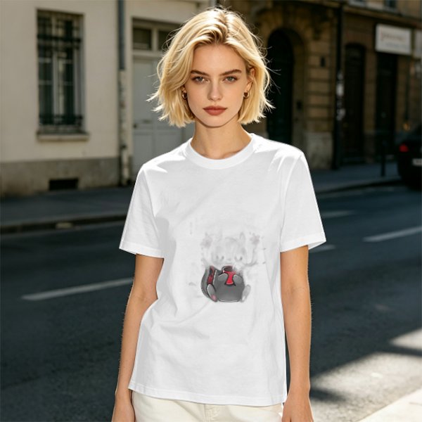 Olive Green Crewneck T-Shirt With Small Graphic Print