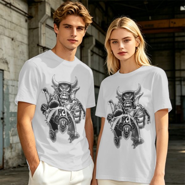 Olive T-Shirt with Sorcerer Mickey and Fantasia Villains Graphic