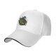 Black baseball cap with running cactus graphic design
