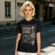 Olive t-shirt with skeleton teacher and 'Everything Is Terrible' print