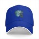 Black Baseball Cap With Blue Mythical Beast Graphic Print