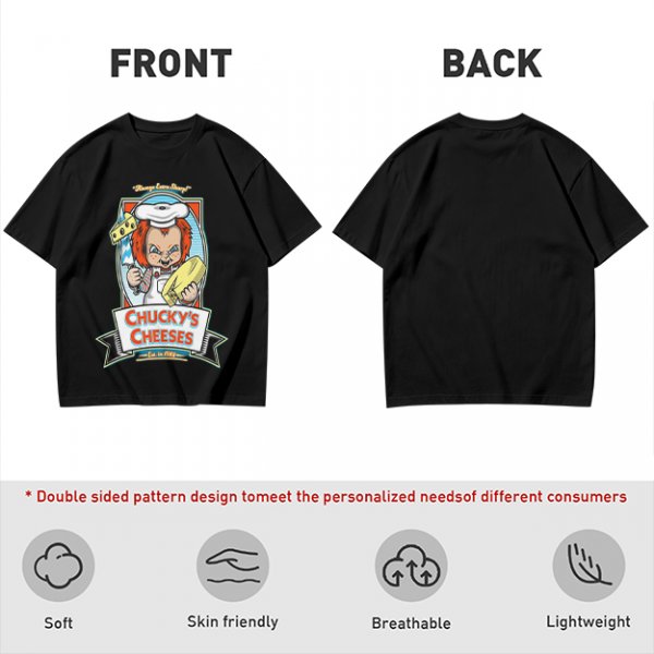 Chucky's Cheeses Horror Themed Graphic T-Shirt