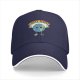 Black baseball cap with cartoon Earth graphic and 'I HATE PEOPLE' text