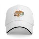 Black baseball cap with retro chicken nuggets graphic print
