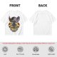Olive T-shirt with dark fantasy winged warrior graphic print