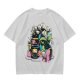 Olive T-Shirt With Whimsical Pikmin Themed Tea Party Art