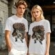 Olive T-shirt with He-Man and Battle Cat Graphic