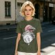Olive T-shirt with Totoro and Friends Watercolor Print