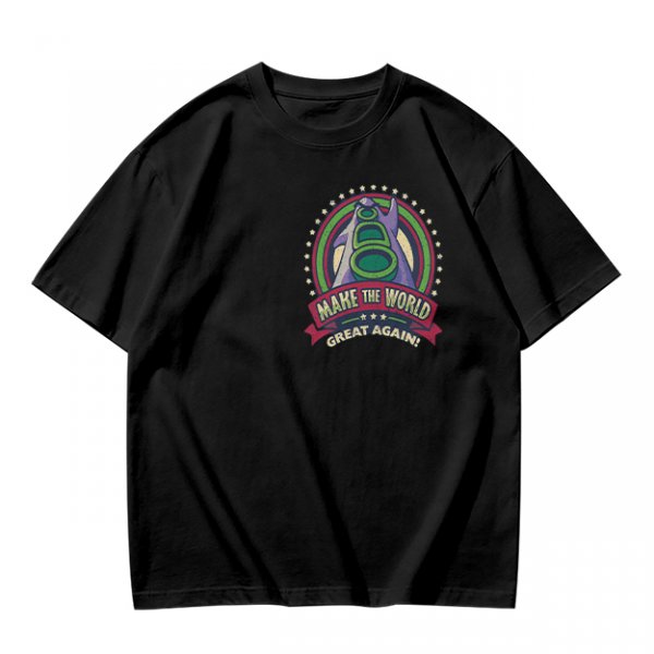 Olive T-Shirt With Make The World Great Again Space Graphic Print